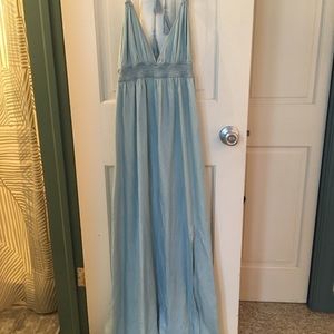 Light weight denim maxi dress